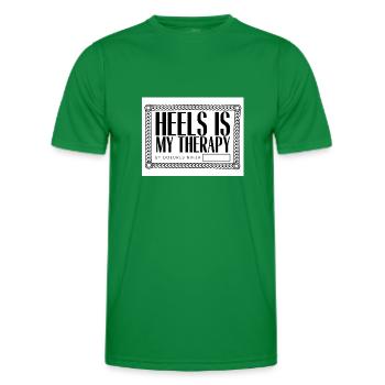 MY THERAPHY SHIRTS page 0002 - Men's Functional T-Shirt - kelly green - Front - AI Model Male 178 dark (178cm)