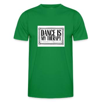 MY THERAPHY SHIRTS page 0003 - Men's Functional T-Shirt - kelly green - Front - AI Model Male 178 dark (178cm)