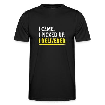 Lieferant Paket Lieferung - Männer Funktions-T-Shirt - Schwarz - Vorne - AI Model Male 178 dark (178cm)