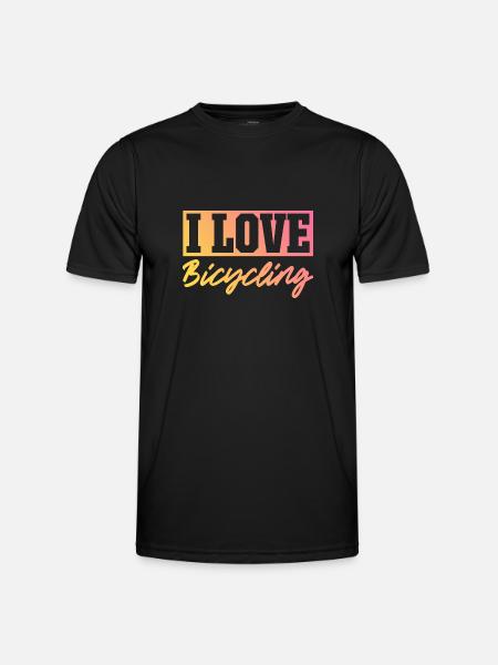 I love cycling - Men's Functional T-Shirt - black