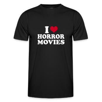 J’aime les films d’horreur Film d’horreur - T-shirt sport Homme - noir - Devant - AI Model Male 178 dark (178cm)