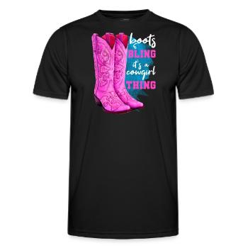 Bottes et Bling - T-shirt sport Homme - noir - Devant - AI Model Male 178 dark (178cm)