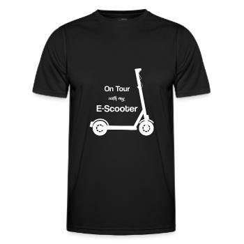 Scooter E Scooter E Scooter Pédale Scooter - T-shirt sport Homme - noir - Devant - AI Model Male 178 dark (178cm)