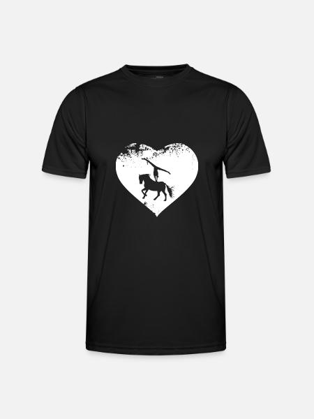 Pferde Pferd Voltigierer Voltigieren Volti - Männer Funktions-T-Shirt - Schwarz