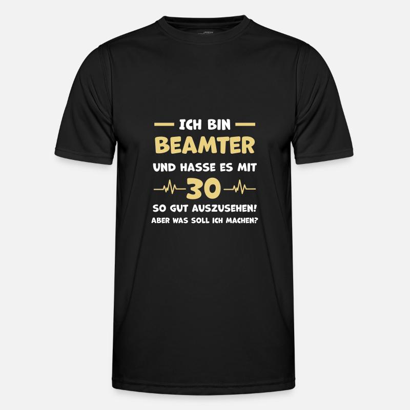 Beamter Lustiger Spruch Geschenk - Männer Funktions-T-Shirt - Schwarz
