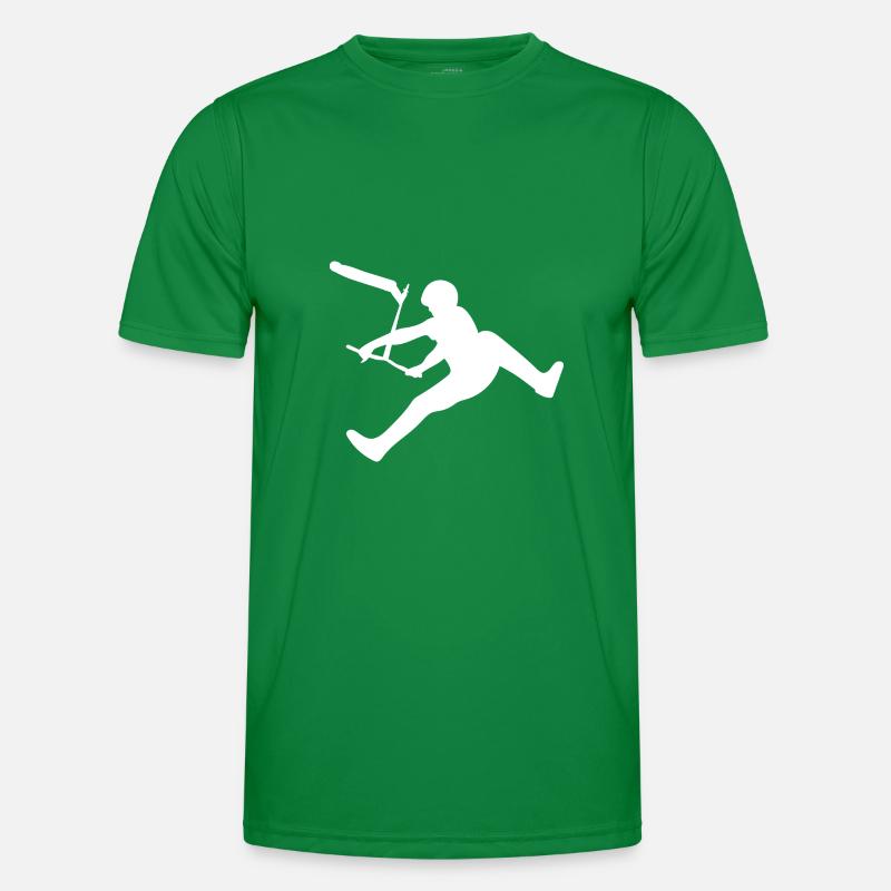 Stuntscooter Scooter Tretroller Männer Funktions-T-Shirt