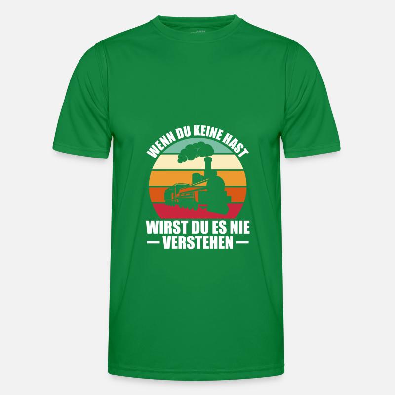 Modellbau Lok Eisenbahn Modellbauer Geschenkidee Männer Funktions-T-Shirt