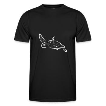 Turtle turtle - Men's Functional T-Shirt - black - Front - AI Model Male 178 dark (178cm)