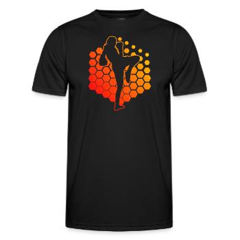 Muay Thai Femmes Boxe Thaï Boxeur Thaï Boxe Thaï - T-shirt sport Homme - noir - Devant - AI Model Male 178 dark (178cm)