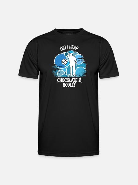 Boule Petanque Boccia Boules Chocolate - Men's Functional T-Shirt - black