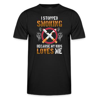 Non-smoking Smoking Health - Men's Functional T-Shirt - black - Front - AI Model Male 178 dark (178cm)