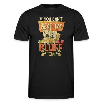 Ace Hold'em Poker - Men's Functional T-Shirt - black - Front - AI Model Male 178 dark (178cm)