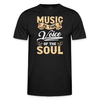 Street Musician Instrument Town Musician Entertainer - Men's Functional T-Shirt - black - Front - AI Model Male 178 dark (178cm)