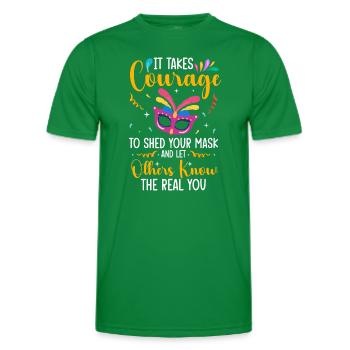 Disguise costume party Mardi Gras - Men's Functional T-Shirt - kelly green - Front - AI Model Male 178 dark (178cm)