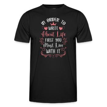 Clock Sign Glass - Men's Functional T-Shirt - black - Front - AI Model Male 178 dark (178cm)
