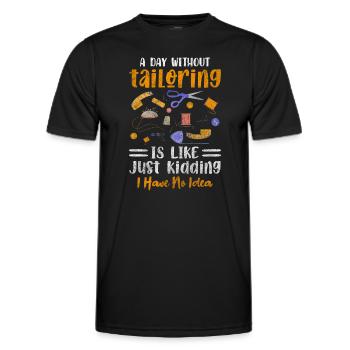 Seamstress Scissors Tailor Crochet - Men's Functional T-Shirt - black - Front - AI Model Male 178 dark (178cm)