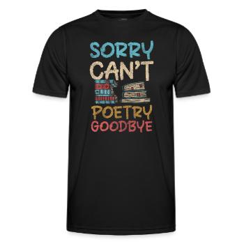 Writers Knowledge Poets - Men's Functional T-Shirt - black - Front - AI Model Male 178 dark (178cm)