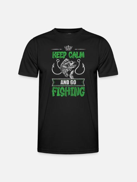 Pêche Perche Bateau Étang - T-shirt sport Homme - noir
