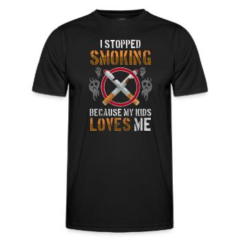 À la recherche du gagnant Discipline Ne pas fumer - T-shirt sport Homme - noir - Devant - AI Model Male 178 dark (178cm)