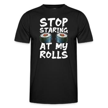 Japanisch Nigiri - Männer Funktions-T-Shirt - Schwarz - Vorne - AI Model Male 178 dark (178cm)