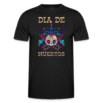 Dia de Muertos Festival of the Dead Honor Commemoration - Men's Functional T-Shirt - black - Front - AI Model Male 178 dark (178cm)