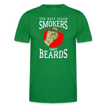 Cigars Smoke Cuba Connoisseurs - Men's Functional T-Shirt - kelly green - Front - AI Model Male 178 dark (178cm)