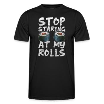 Culture japonaise mignonne de la nourriture à base de soja - T-shirt sport Homme - noir - Devant - AI Model Male 178 dark (178cm)