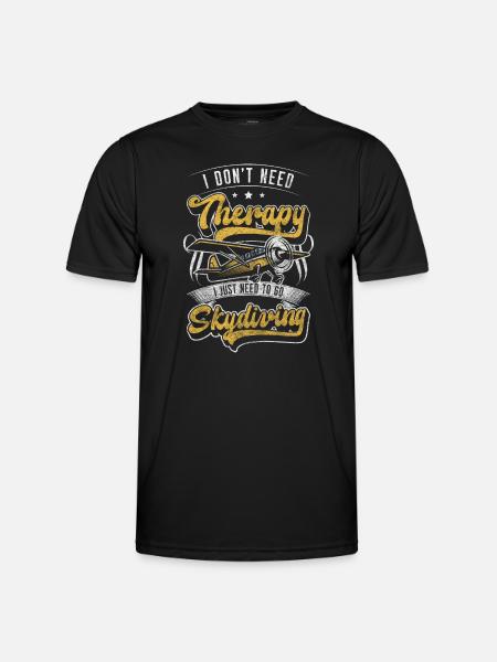 Skydive Free Fall Airplane Flying - Men's Functional T-Shirt - black