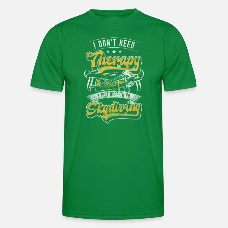 Skydive Free Fall Airplane Flying Men's Functional T-Shirt