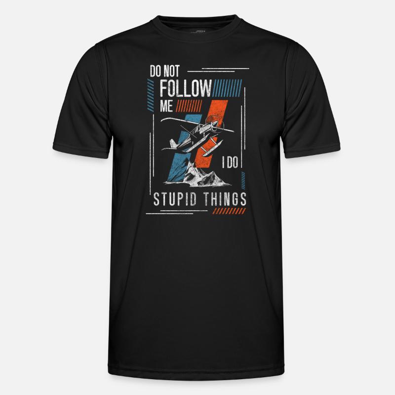 Skydive Luft Pilot - Männer Funktions-T-Shirt - Schwarz