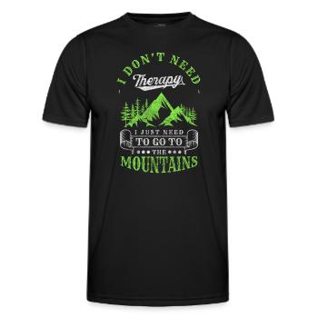 Bergsteiger Wanderer Bergsport Kletterwand - Männer Funktions-T-Shirt - Schwarz - Vorne - AI Model Male 178 dark (178cm)