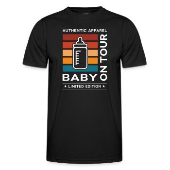 Baby on Tour - Men's Functional T-Shirt - black - Front - AI Model Male 178 dark (178cm)