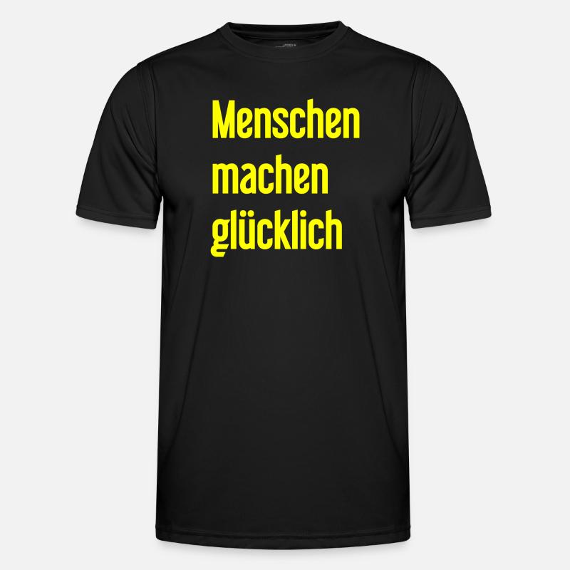 Menschen machen glücklich – Positives Statement Männer Funktions-T-Shirt