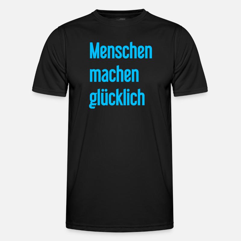 Menschen machen glücklich – Positives Statement Männer Funktions-T-Shirt