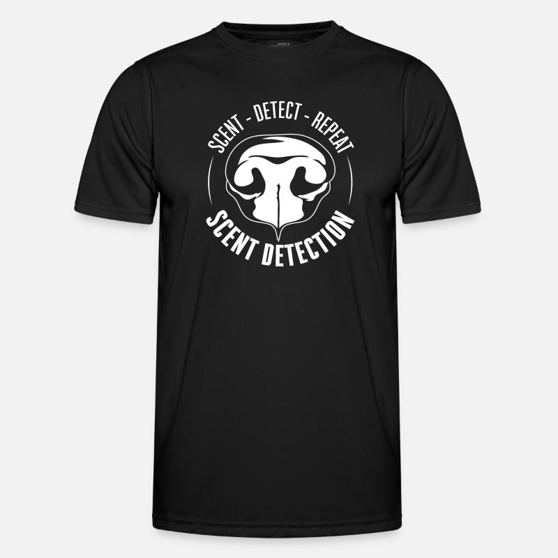 SCENT DETECTION Hundetraining Hunde Suchhunde - Männer Funktions-T-Shirt - Schwarz