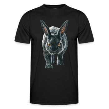 Kaninchen - Männer Funktions-T-Shirt - Schwarz - Vorne - AI Model Male 178 dark (178cm)