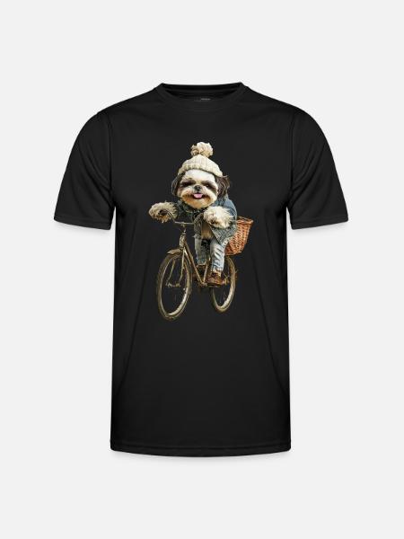 Shih Tzu - Männer Funktions-T-Shirt - Schwarz