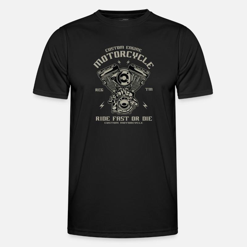 Custom Engine - Männer Funktions-T-Shirt - Schwarz