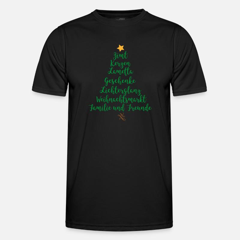 Weihnachten - Männer Funktions-T-Shirt - Schwarz