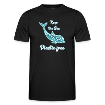 Umweltschutz Shirt Aktivist Plastikfrei Recycling - Männer Funktions-T-Shirt - Schwarz - Vorne - AI Model Male 178 dark (178cm)