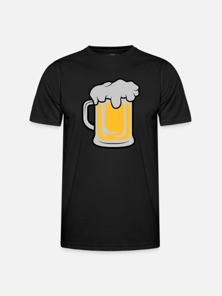 Maßkrug Bier - Männer Funktions-T-Shirt - Schwarz