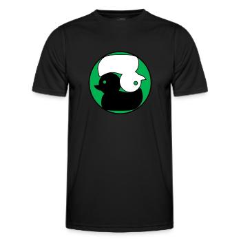 Green Duck Japan Zen - T-shirt sport Homme - noir - Devant - AI Model Male 178 dark (178cm)