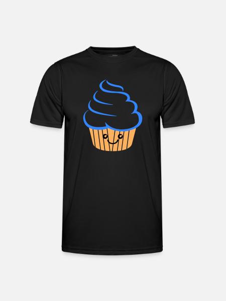 Cupcake Funny - Männer Funktions-T-Shirt - Schwarz