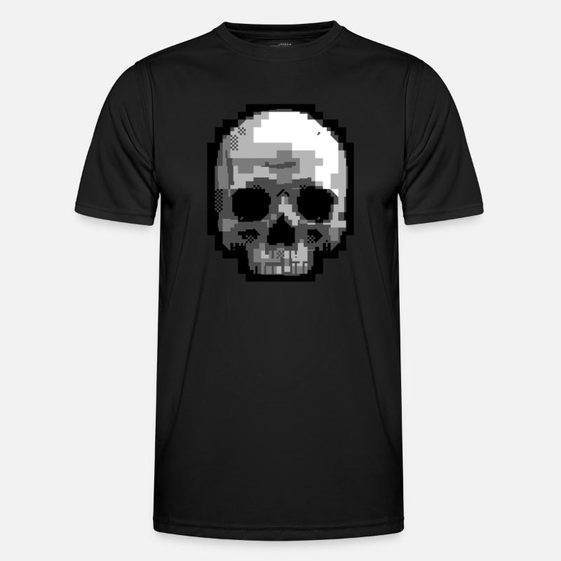 PETSCII Schädel Männer Funktions-T-Shirt