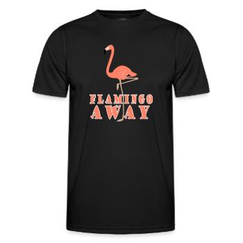 Flamant rose loin - T-shirt sport Homme - noir - Devant - AI Model Male 178 dark (178cm)