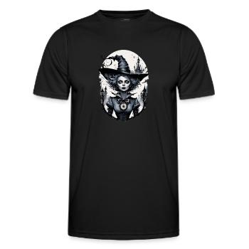 Classic Witch 18 - Men's Functional T-Shirt - black - Front - AI Model Male 178 dark (178cm)