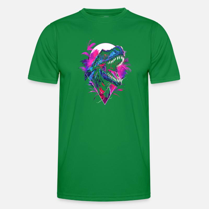 Synthwave T Rex Men's Functional T-Shirt