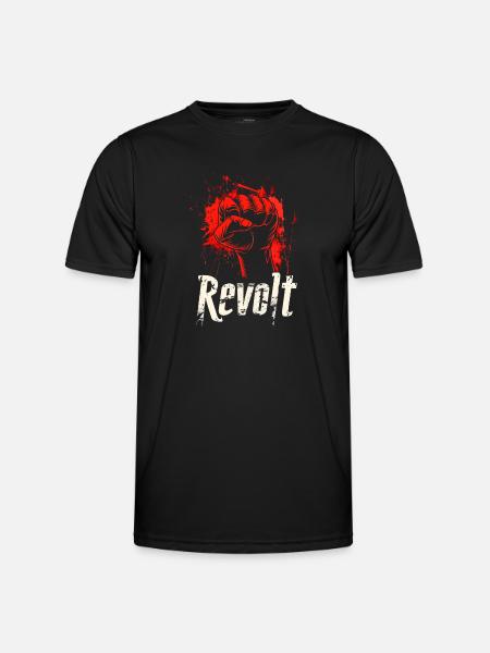 Revolt Red Hand - Men's Functional T-Shirt - black