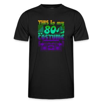 C’est mon costume des années 80 - T-shirt sport Homme - noir - Devant - AI Model Male 178 dark (178cm)