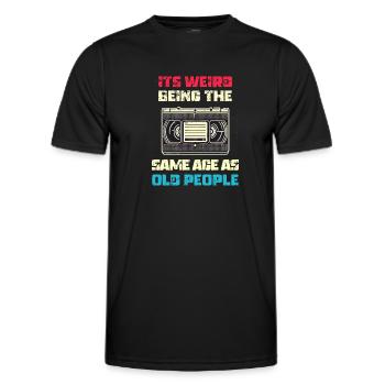 Vintage | Classic | Classic | Old - Men's Functional T-Shirt - black - Front - AI Model Male 178 dark (178cm)